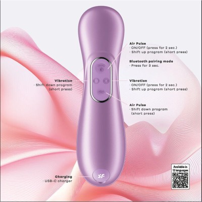 SATISFYER - PRO 2ª GERAÇÃO 4 ESTIMULADOR CLITORIAL AMETISTA - D-246920 - Dona Pimenta